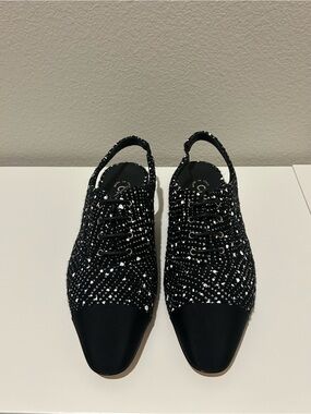 Chanel 20B Lace-up slingbacks